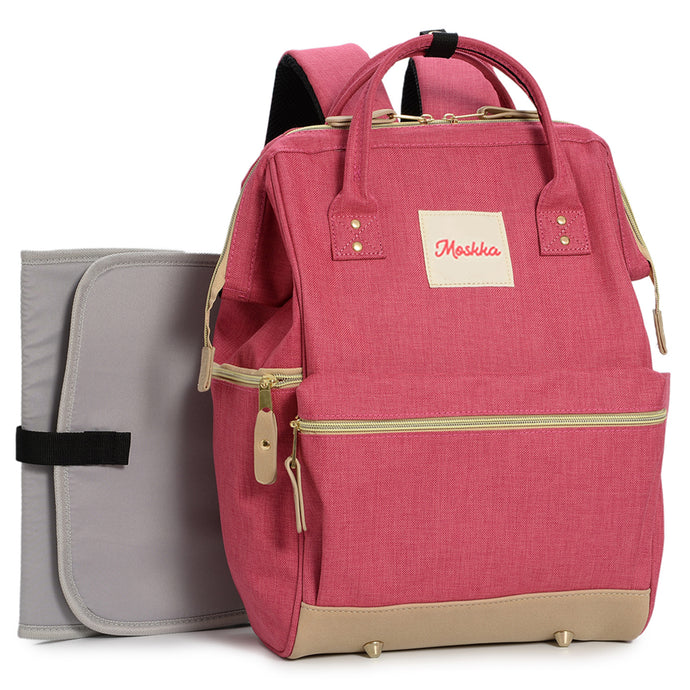 Moskka Adventure Diaper Backpack -Cutesy Pink